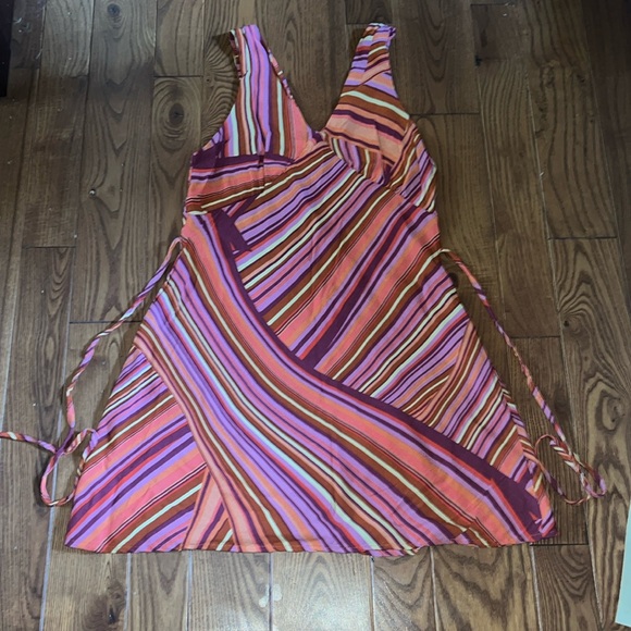 Wild Fable Women's Striped Sleeveless V Neck Slip Dress Size Medium - Picture 8 of 8